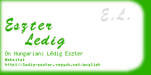 eszter ledig business card